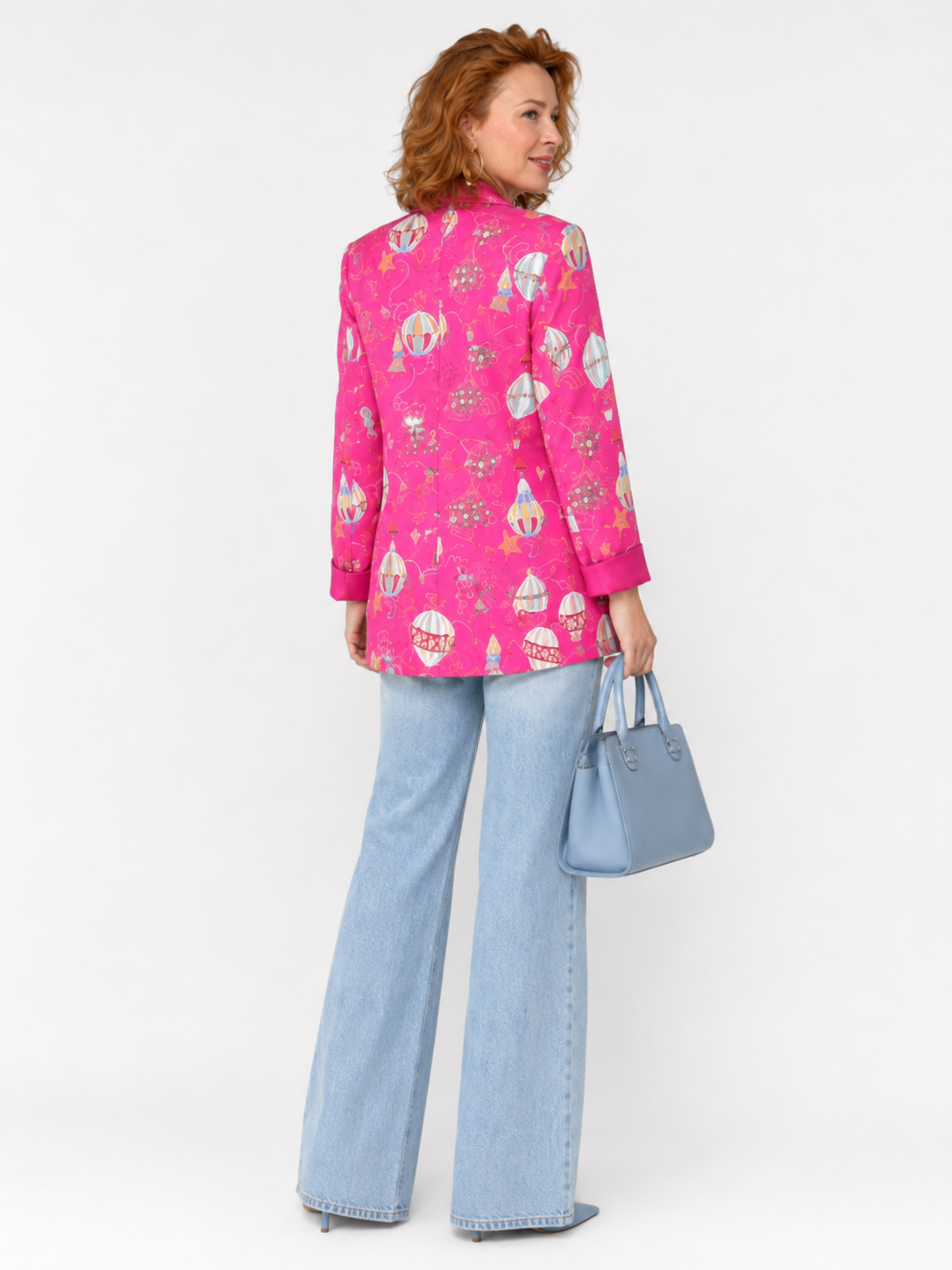 Hot Air Balloon Print Blazer