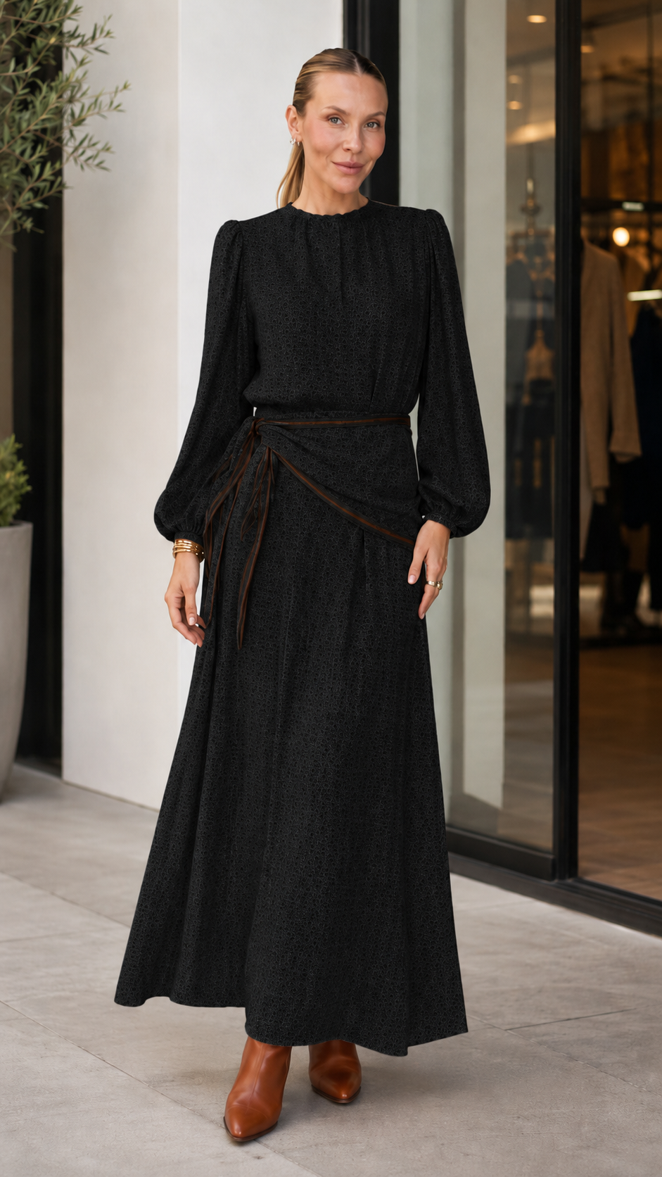 Terracotta Paisley Maxi Dress