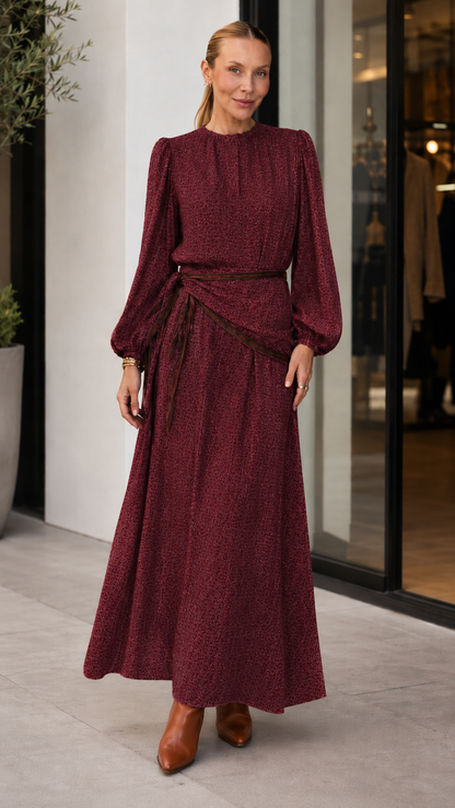 Terracotta Paisley Maxi Dress